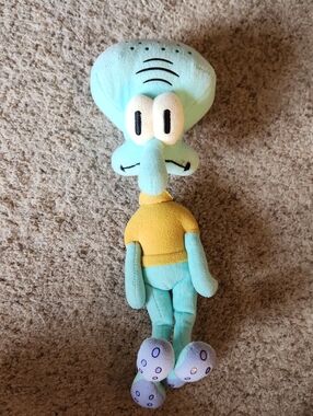 Ty Squidward Spongebob Plush - Light Blue & Yellow 2004